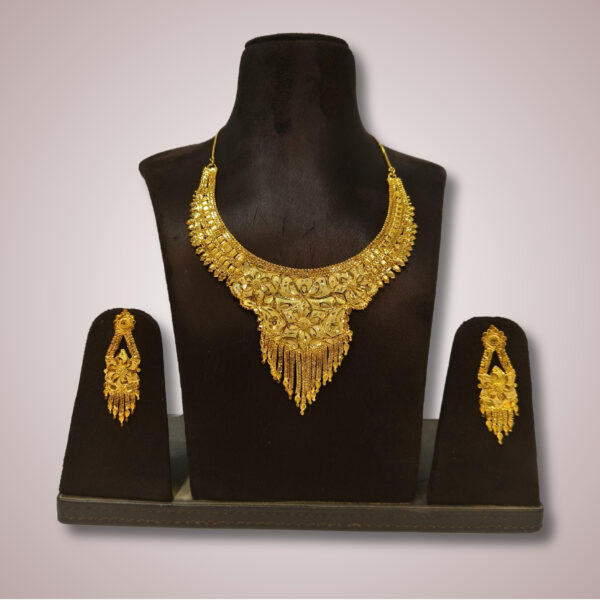 Royal Bloom Cascade Necklace Set