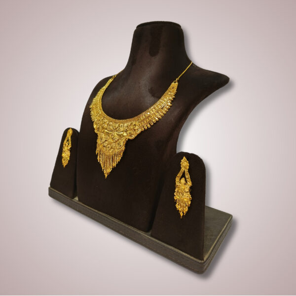 Royal Bloom Cascade Necklace Set - Image 2