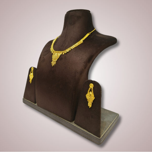 Golden Dewdrop Elegance Necklace Set - Image 2