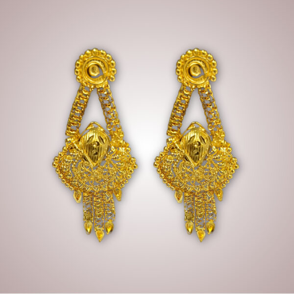 Golden Dewdrop Elegance Necklace Set - Image 3
